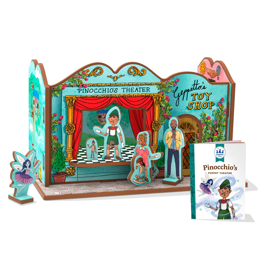 Pinnochio's Puppet Theater Book and Playset-Storytime toys-Joanna's Cuties