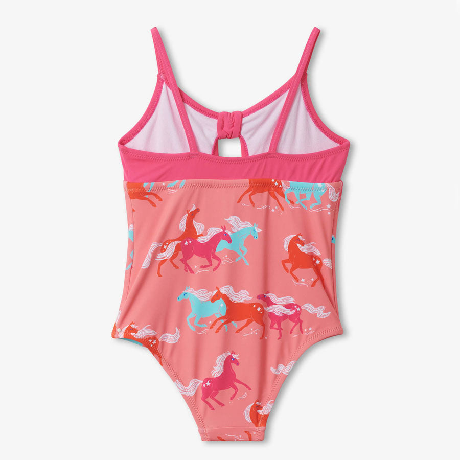 Playful Horses Tie Front Swimsuit-SWIMWEAR-Hatley-Joannas Cuties