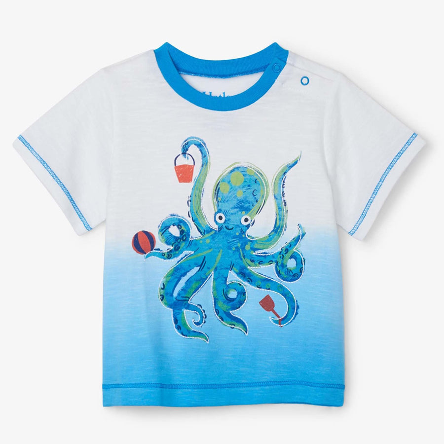 Playful Octopus Baby Graphic Tee-Hatley-Joanna's Cuties