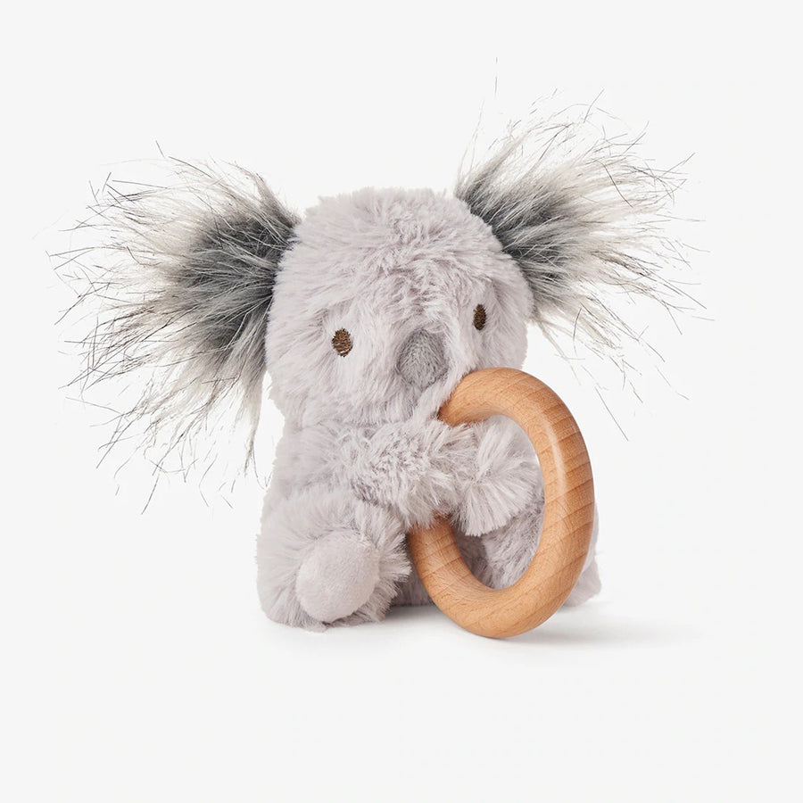 Plush Koala Wooden Ring Rattle-RATTLES-Elegant Baby-Joannas Cuties