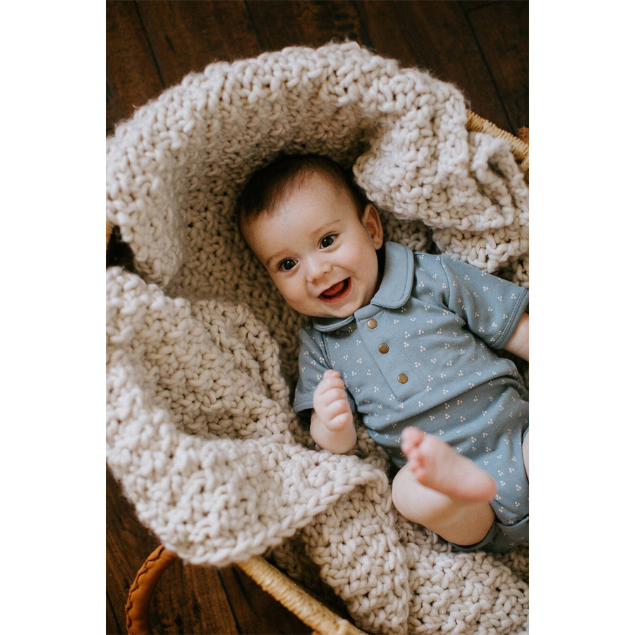 Polo Bodysuit in Pool Dots-L'ovedbaby-Joanna's Cuties
