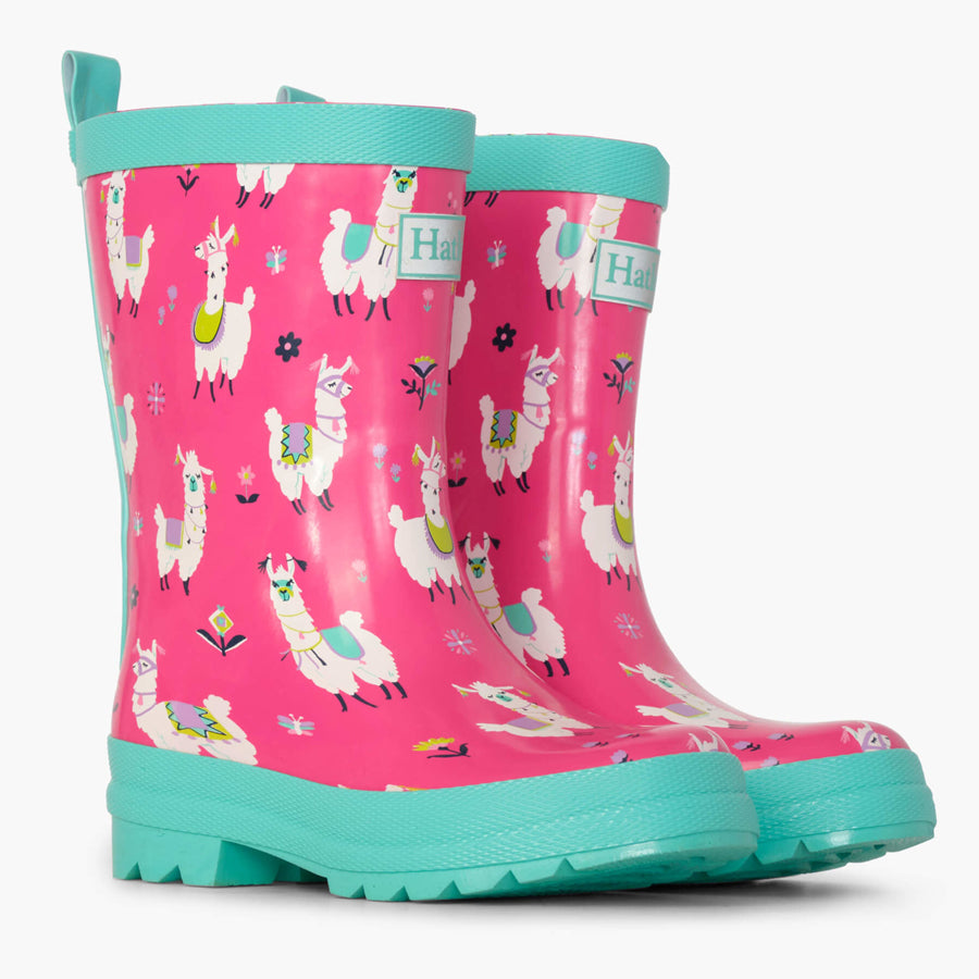 Pretty Alpacas Shiny Rain Boots-Hatley-Joanna's Cuties