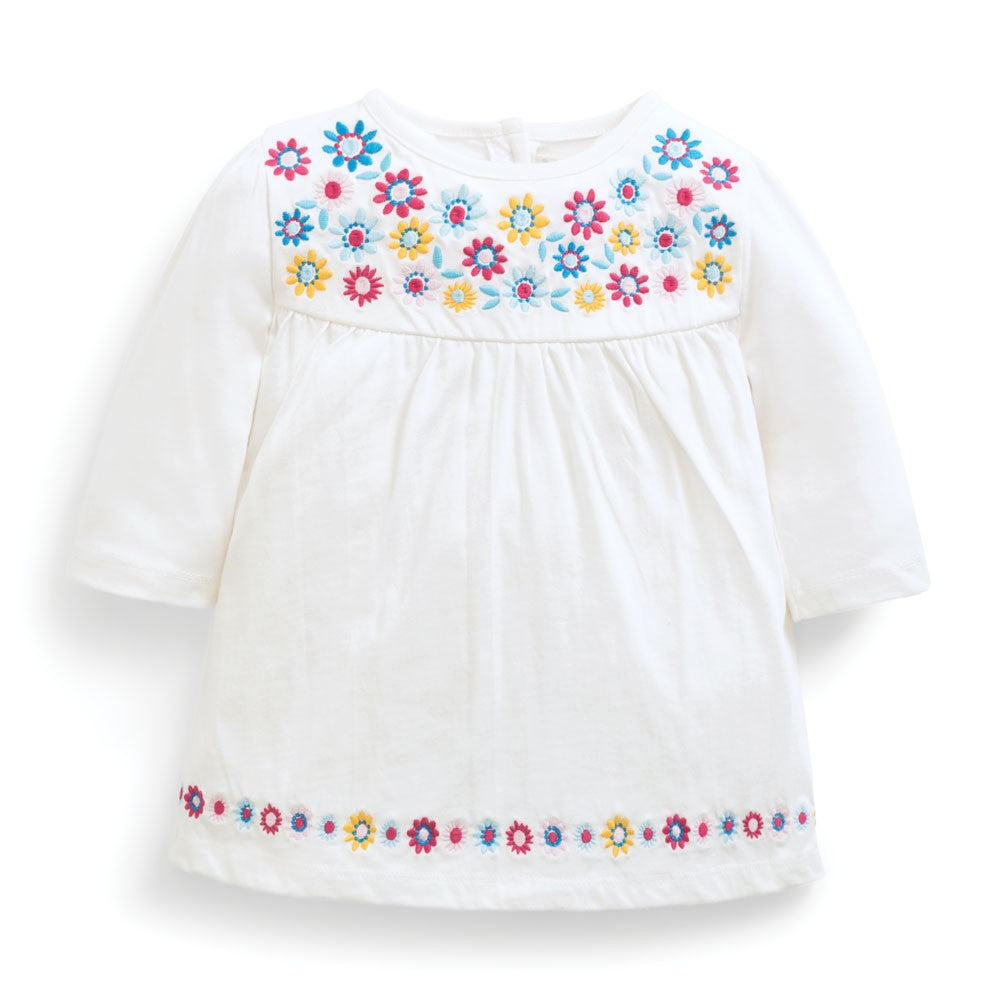 Pretty Embroidered Tunic - JoJo Maman Bebe - joannas-cuties