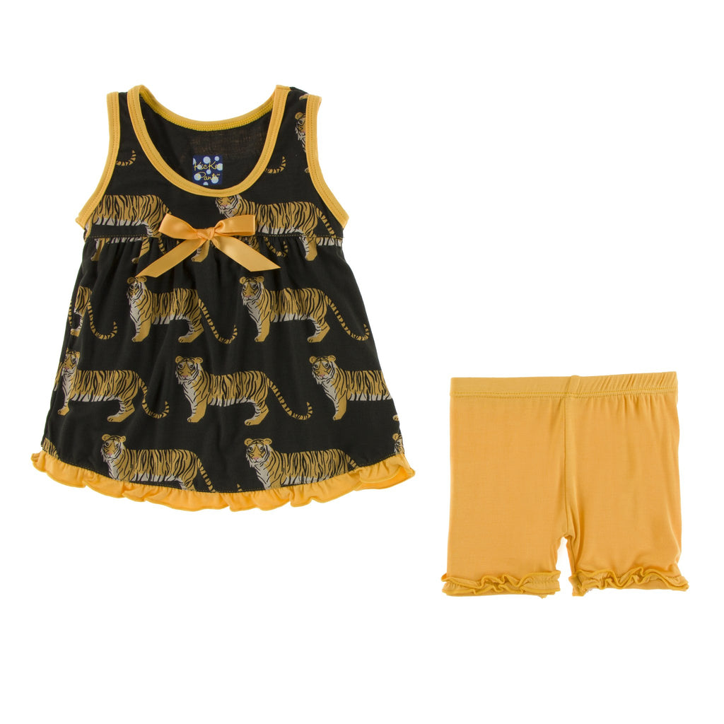 Print Swing Tank With Shorts Outfit Set - Zebra Tiger - Kickee Pants - joannas-cuties