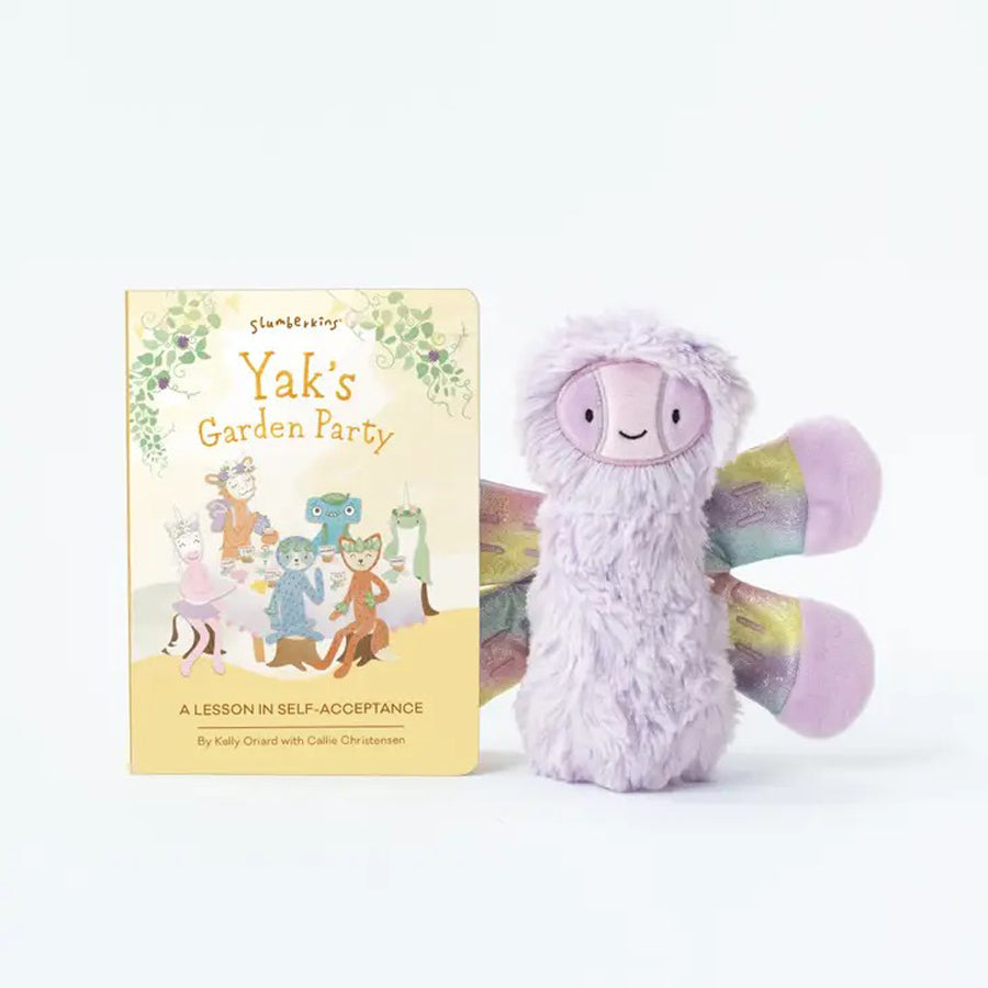 Purple Dragonfly Mini & Yak's Garden Party Lesson Book-SOFT TOYS-Slumberkins-Joannas Cuties