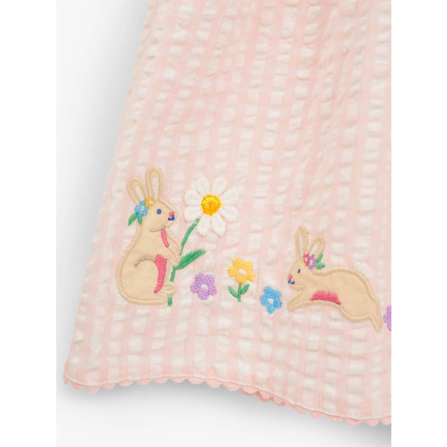Rabbit Applique Gingham Dress-DRESSES & SKIRTS-JoJo Maman Bebe-Joannas Cuties