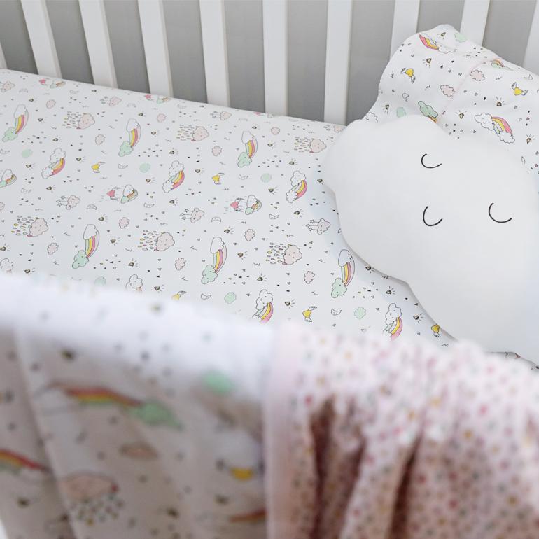 Rainbow Crib Sheet - Noomie - joannas-cuties