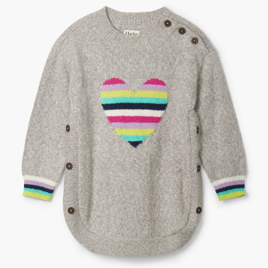 Rainbow Heart Chunky Sweater-Hatley-Joanna's Cuties