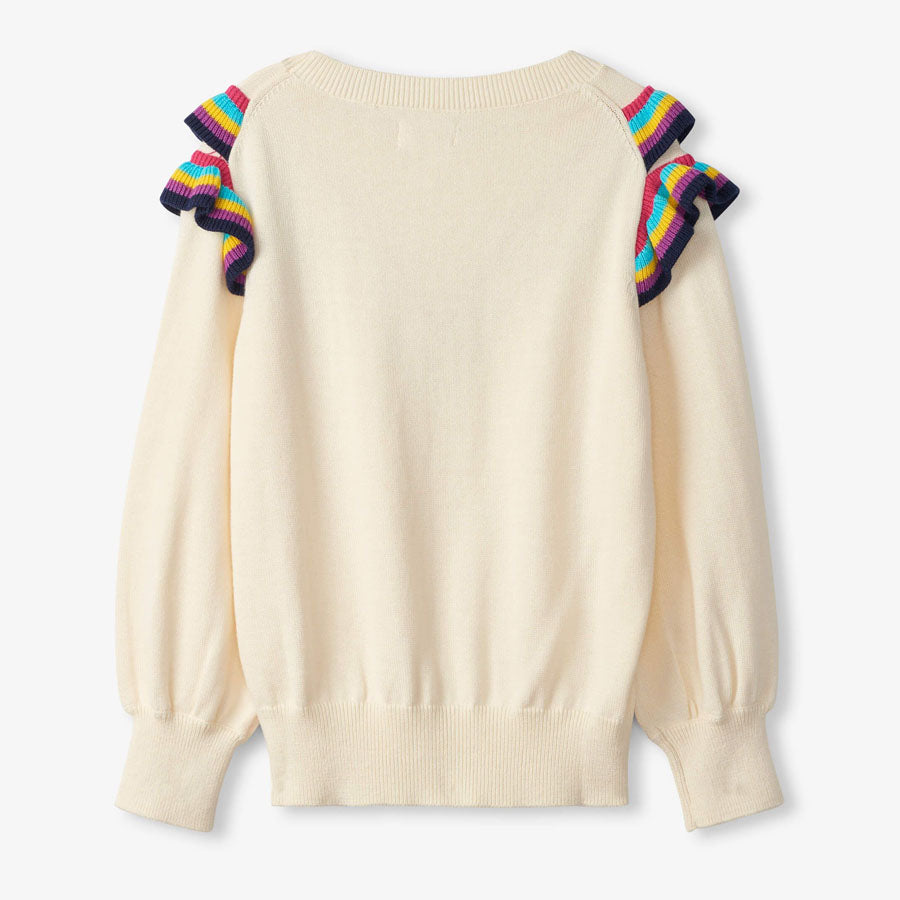 Rainbow Ruffle Sweater-Hatley-Joanna's Cuties