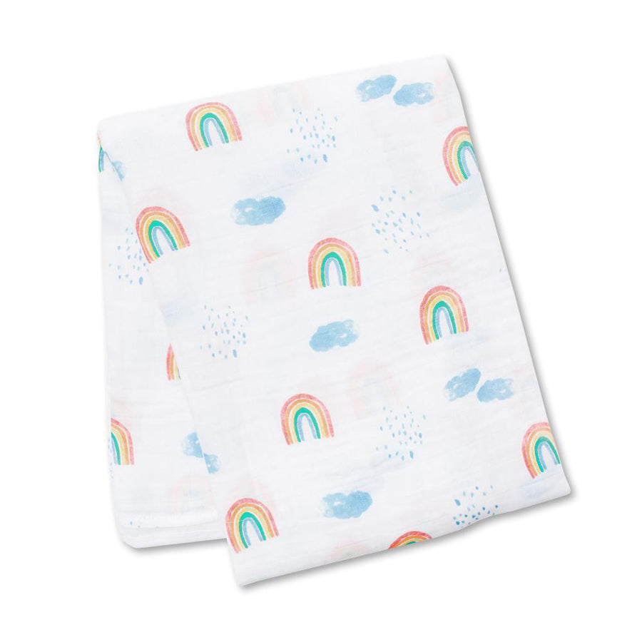 Rainbow Sky Swaddling Blanket-Lulujo-Joanna's Cuties