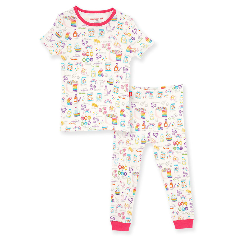Rainbow Sprinkles Organic Cotton Magnetic Toddler Pajama Set-Magnetic Me-Joanna's Cuties
