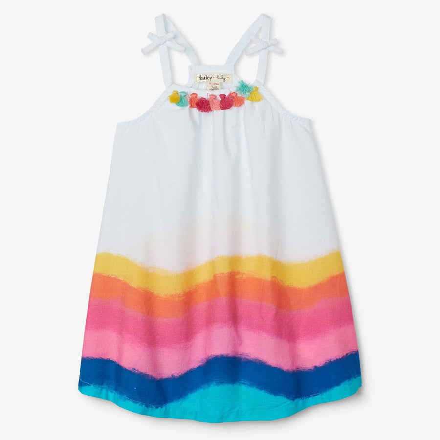 Rainbow Waves Baby A - Line Swing Dress-Hatley-Joanna's Cuties