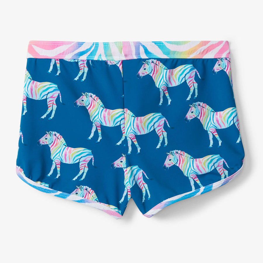 Rainbow Zebra Swim Shorts-SWIMWEAR-Hatley-Joannas Cuties