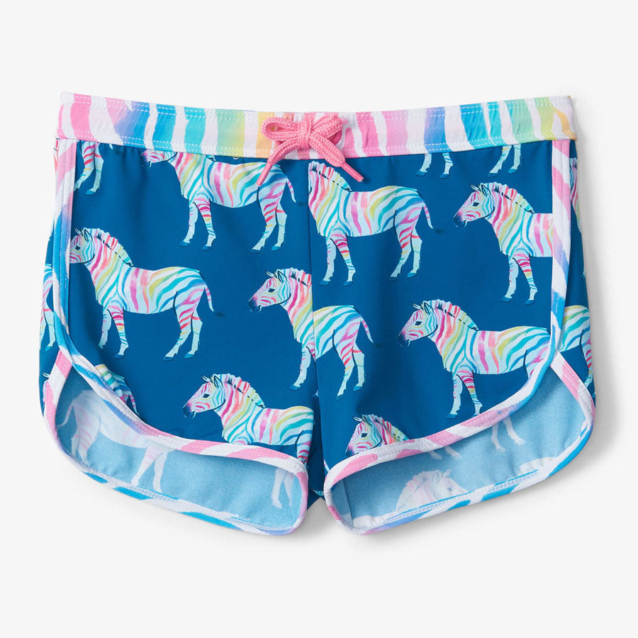 Rainbow Zebra Swim Shorts-SWIMWEAR-Hatley-Joannas Cuties