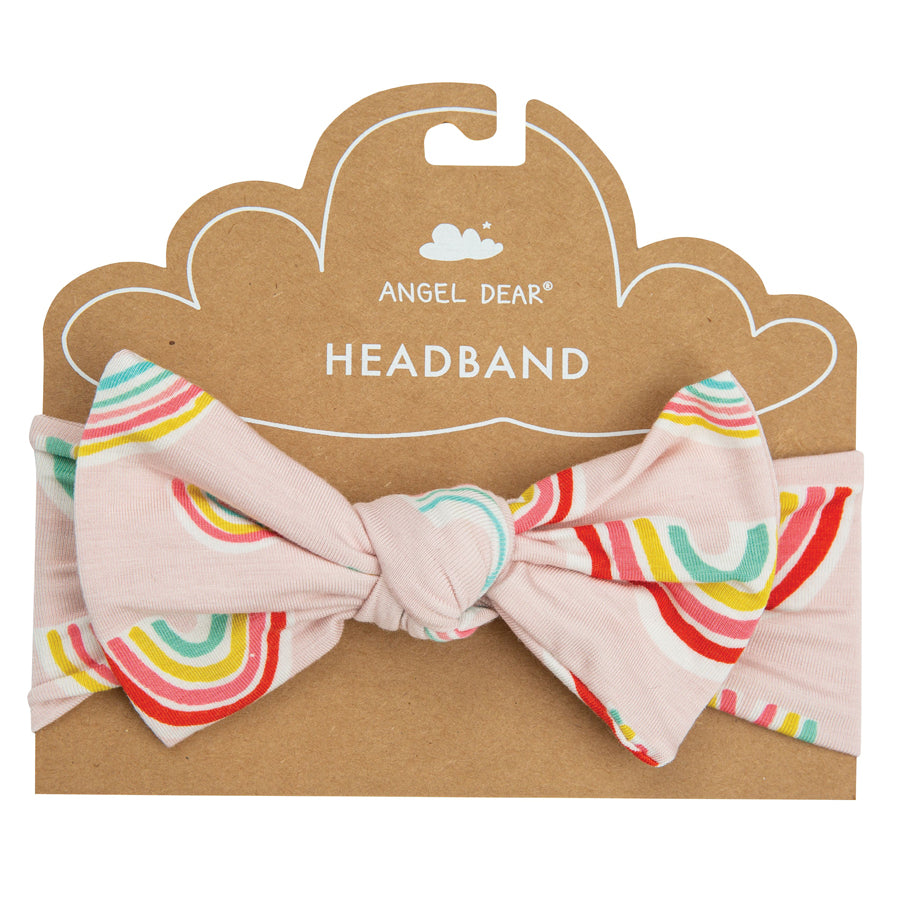 Rainbows Headband Pink-Angel Dear-Joanna's Cuties