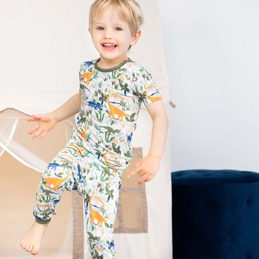 Raptor Round Your Finger Modal Magnetic Toddler Pajama Set-SLEEPWEAR-Magnetic Me-Joannas Cuties
