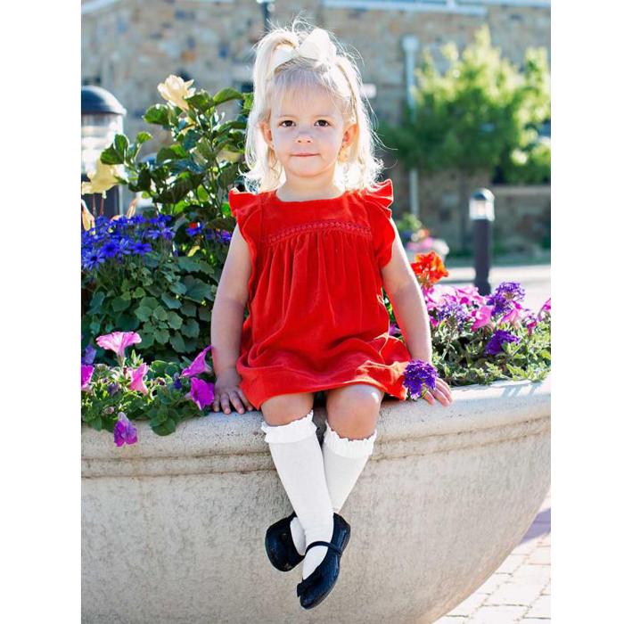 RuffleButts Red Velvet Jumper Dress - 2T RuffleButts Red Velvet Jumper Dress - 2T