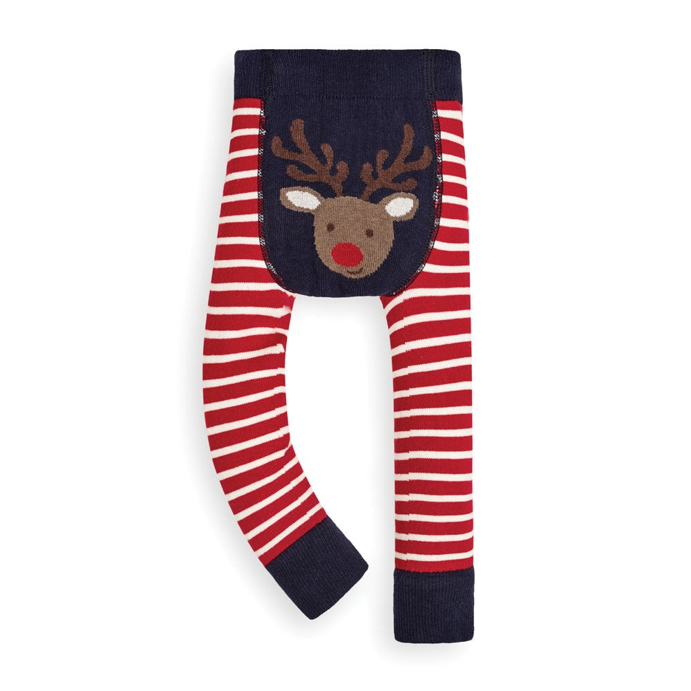 Reindeer Stripe Baby Leggings - JoJo Maman Bebe - joannas-cuties