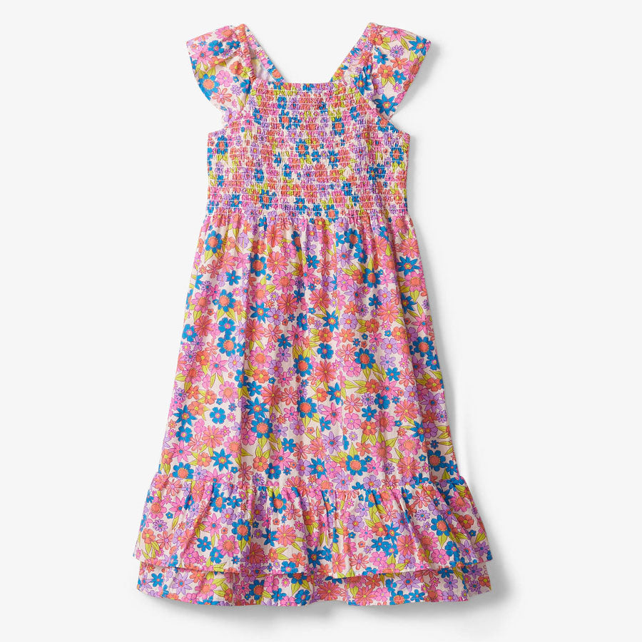 Retro Floral Smocked Maxi Dress-DRESSES & SKIRTS-Hatley-Joannas Cuties