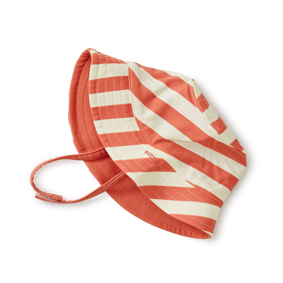 Reversible Sun Hat Stripe - Mauveglow-Tea-Joanna's Cuties