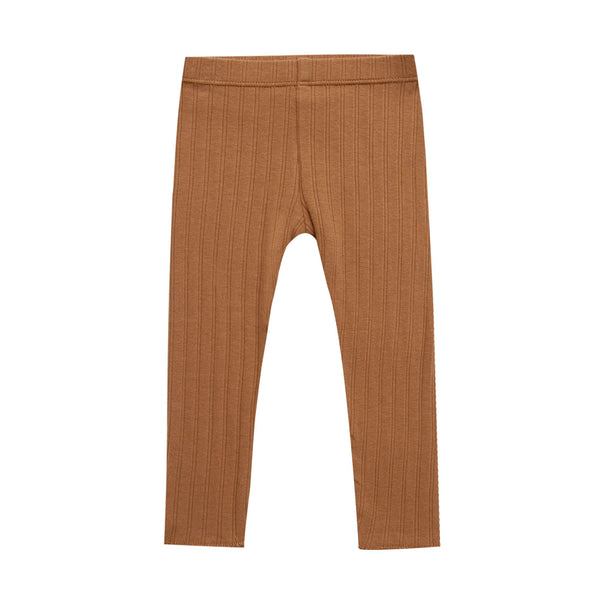 Rust Ribbed Tights Ribbed Leggings - Rust