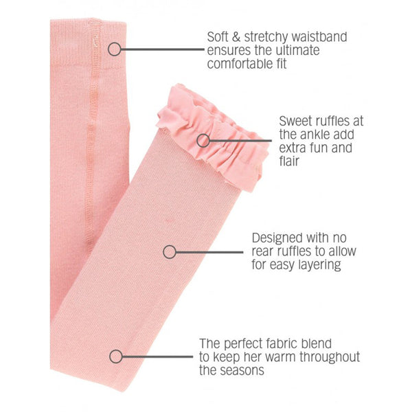 Ballet Pink Footless Ruffle Tights
