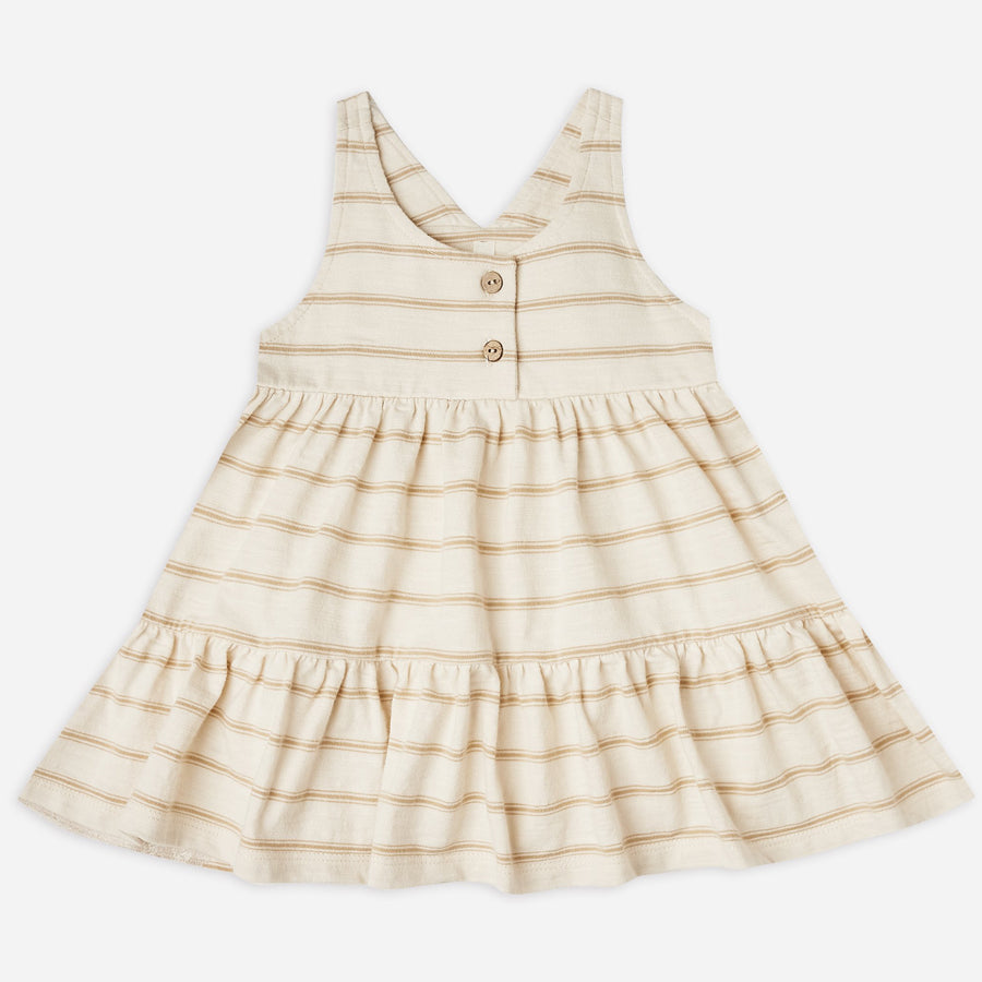 Ruby Swing Dress - Almond Stripe-Rylee + Cru-Joanna's Cuties