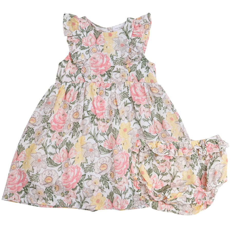Traditional Floral Dress And Diaper Cover-Angel Dear-Joanna's Cuties