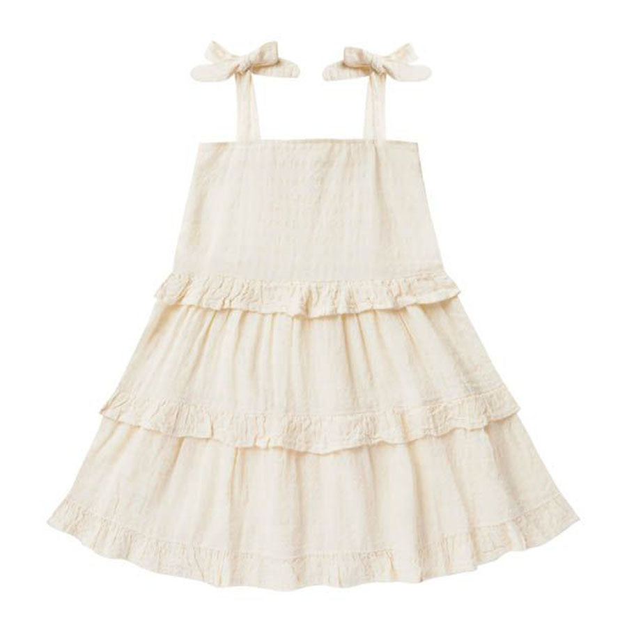 Ruffle Swing Dress - Ivory-DRESSES & SKIRTS-Rylee + Cru-Joannas Cuties