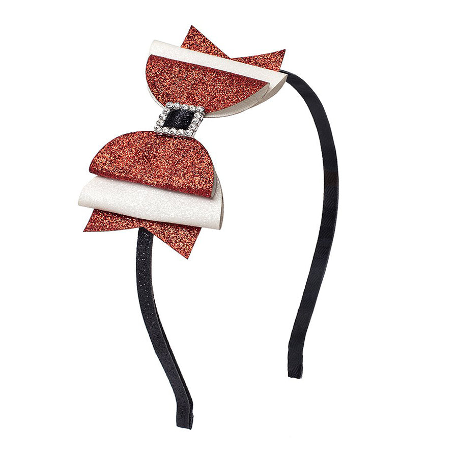 Santa Bow Hard Headband-Sweet Wink-Joanna's Cuties