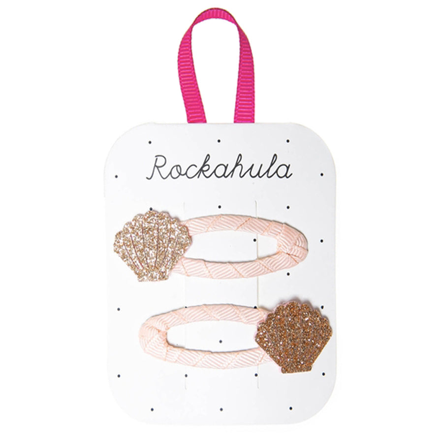 Seashell Glitter Clips-Rockahula Kids-Joanna's Cuties