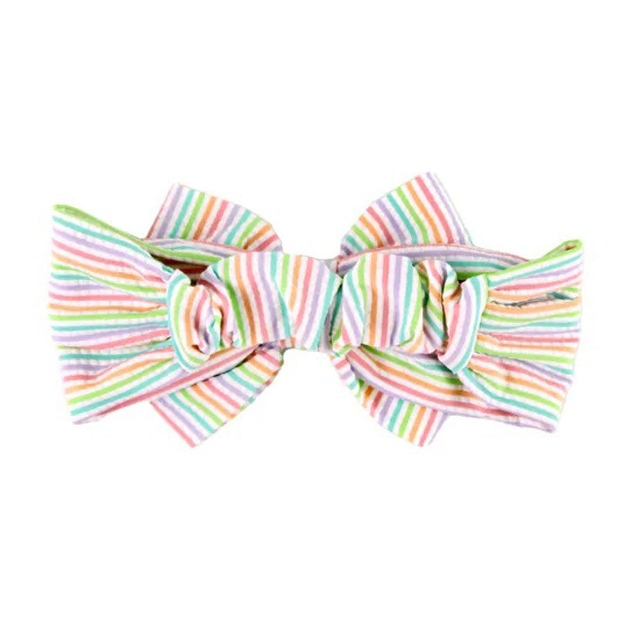 Seersucker Swim Bow Headband-HEADBANDS-Ruffle Butts-Joannas Cuties