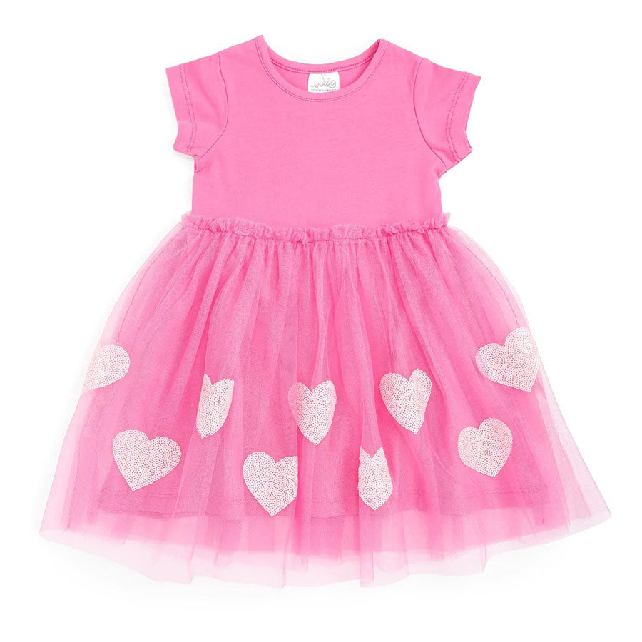 Sequin Heart Dress-DRESSES & SKIRTS-Sweet Wink-Joannas Cuties