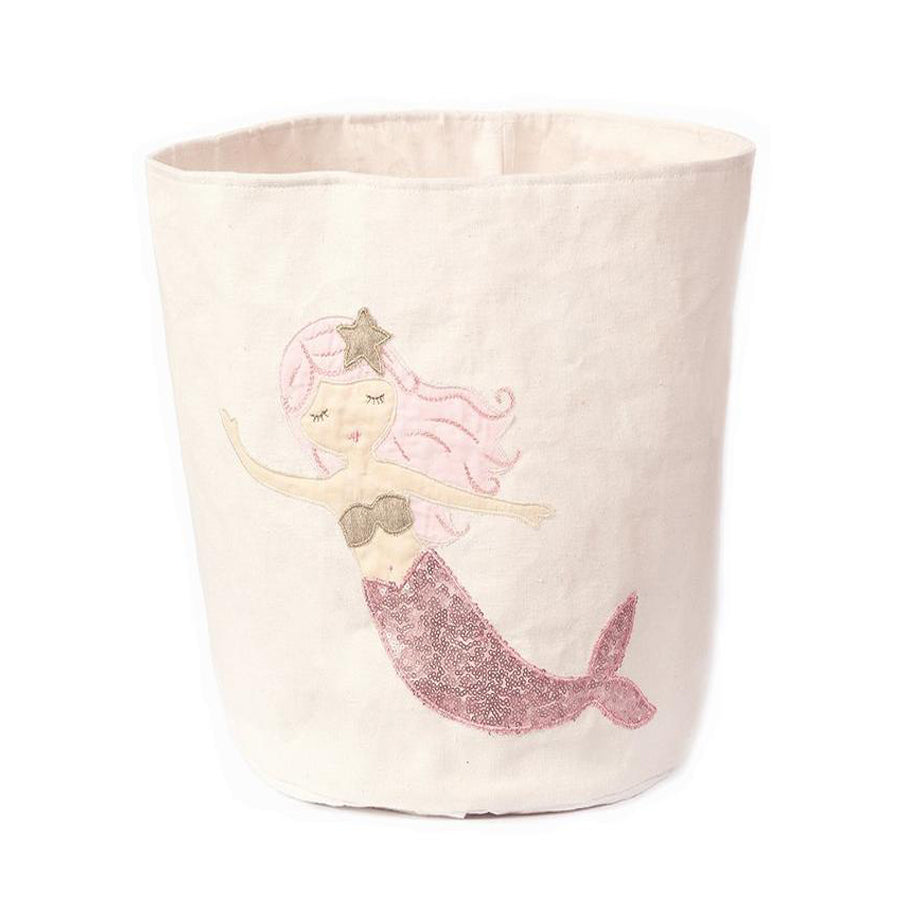 sequin mermaid large canvas storage bin-Mon Ami-Joanna's Cuties