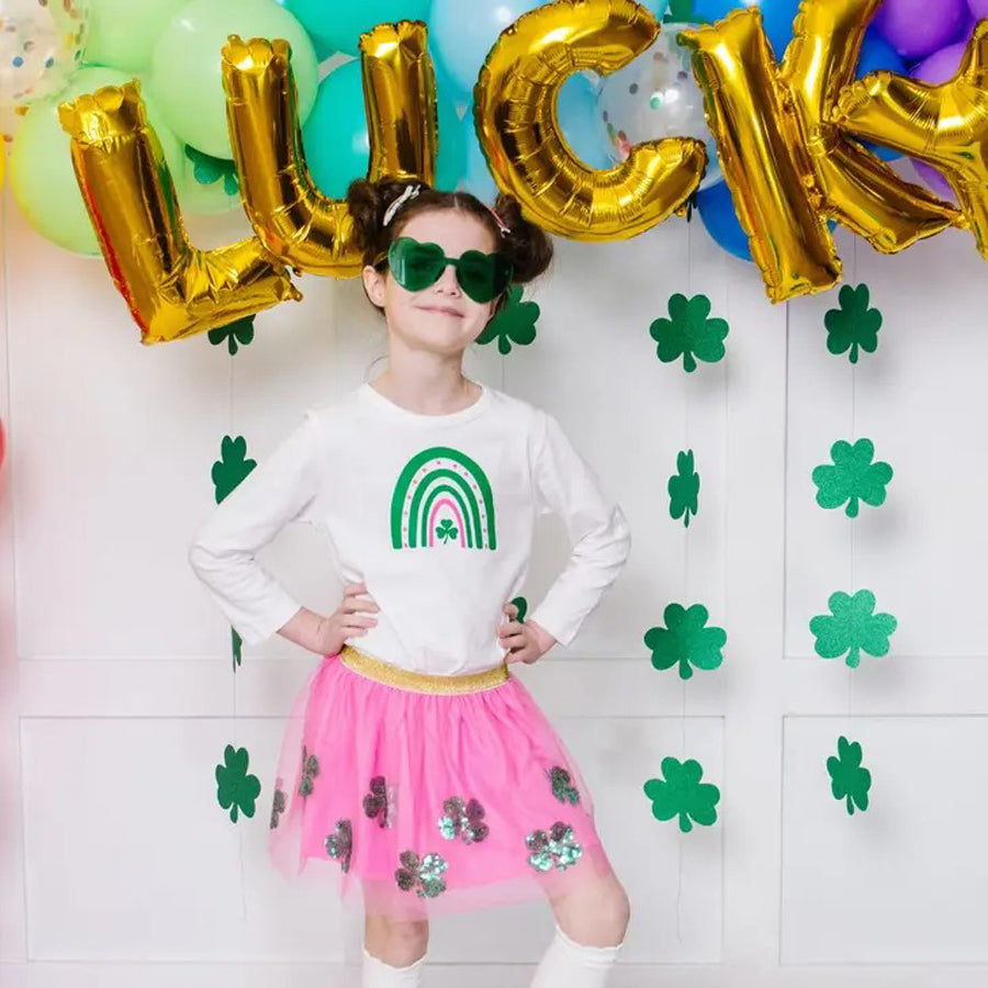 Shamrock Sequin Tutu - Skirt - Kid's St. Patrick's Day Tutu-DRESSES & SKIRTS-Sweet Wink-Joannas Cuties