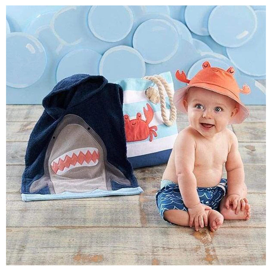 Shark 4-Piece Beach Gift Set with Canvas Tote for Mom-Baby Aspen-Joanna's Cuties