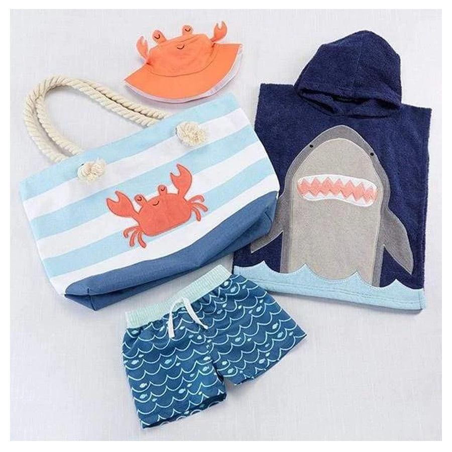 Shark 4-Piece Beach Gift Set with Canvas Tote for Mom-Baby Aspen-Joanna's Cuties