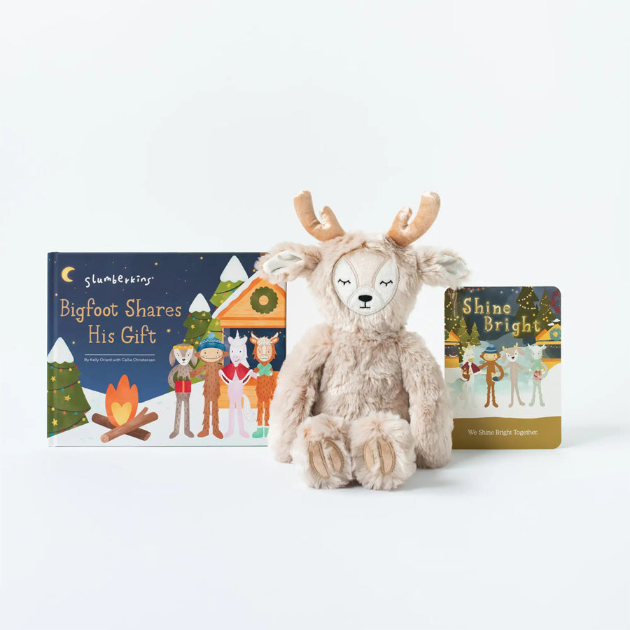 Shine Bright Ibex & Bigfoot Shares His Gift Hardcover Book-TOYS-Slumberkins-Joannas Cuties