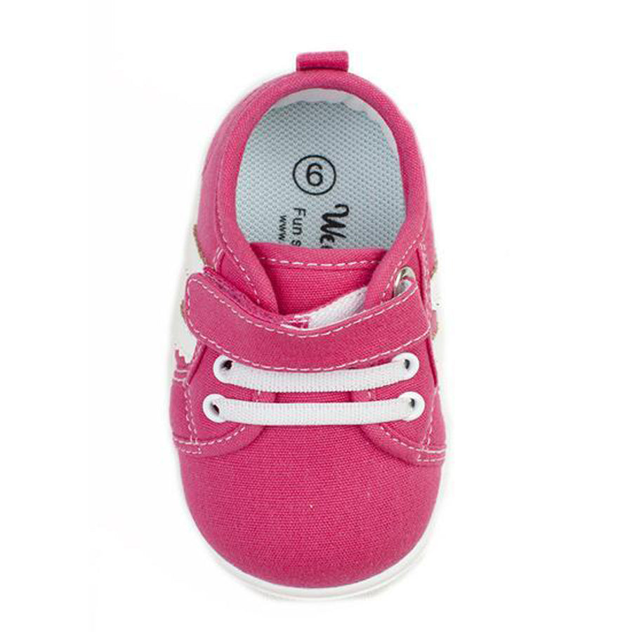 Andy Hot Pink Tennis Shoes-Wee Squeak-Joanna's Cuties