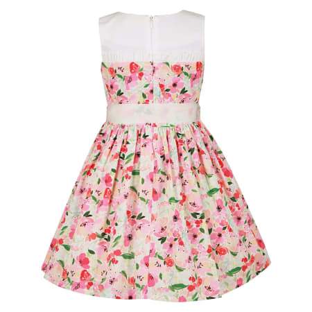 Sienna Floral Dress With White Fine Cotton Bodice - Bambiola - joannas-cuties