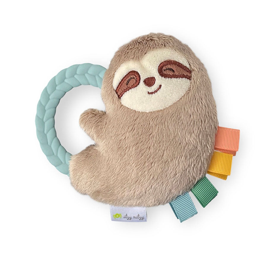 Sloth Plush Rattle Pal With Teether-TEETHERS-Itzy Ritzy-Joannas Cuties