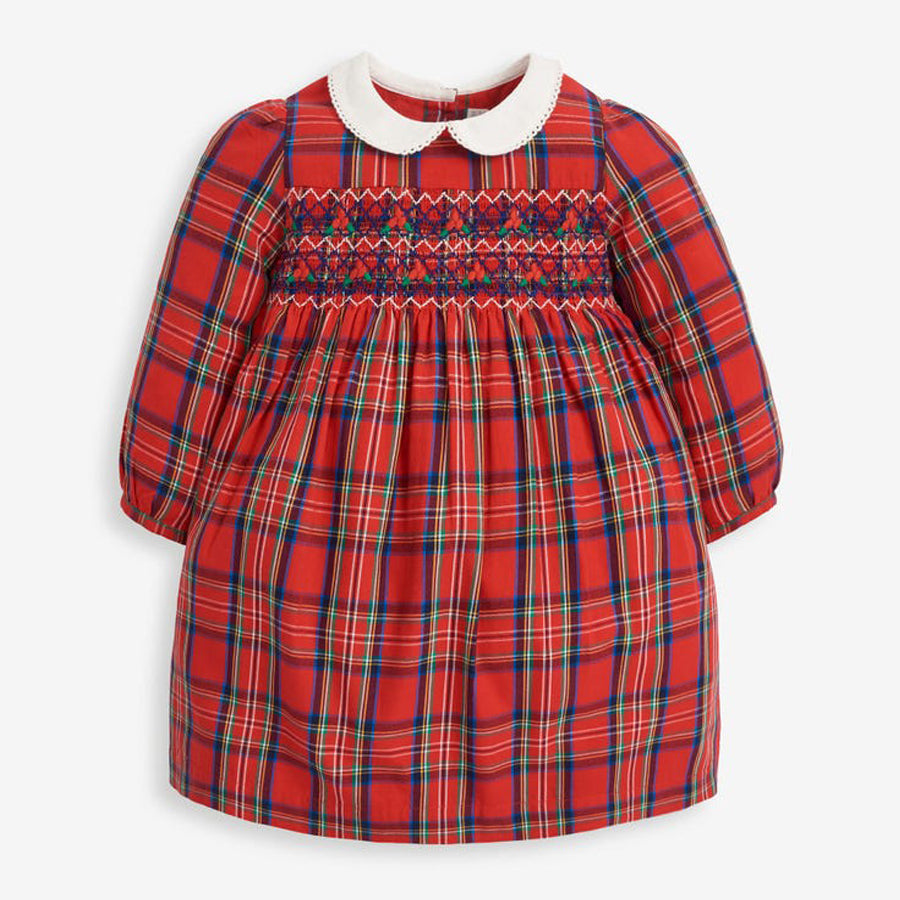 Red Tartan Smocked Party Dress, 18-24M Red Tartan Smocked Party Dress, 18-24M
