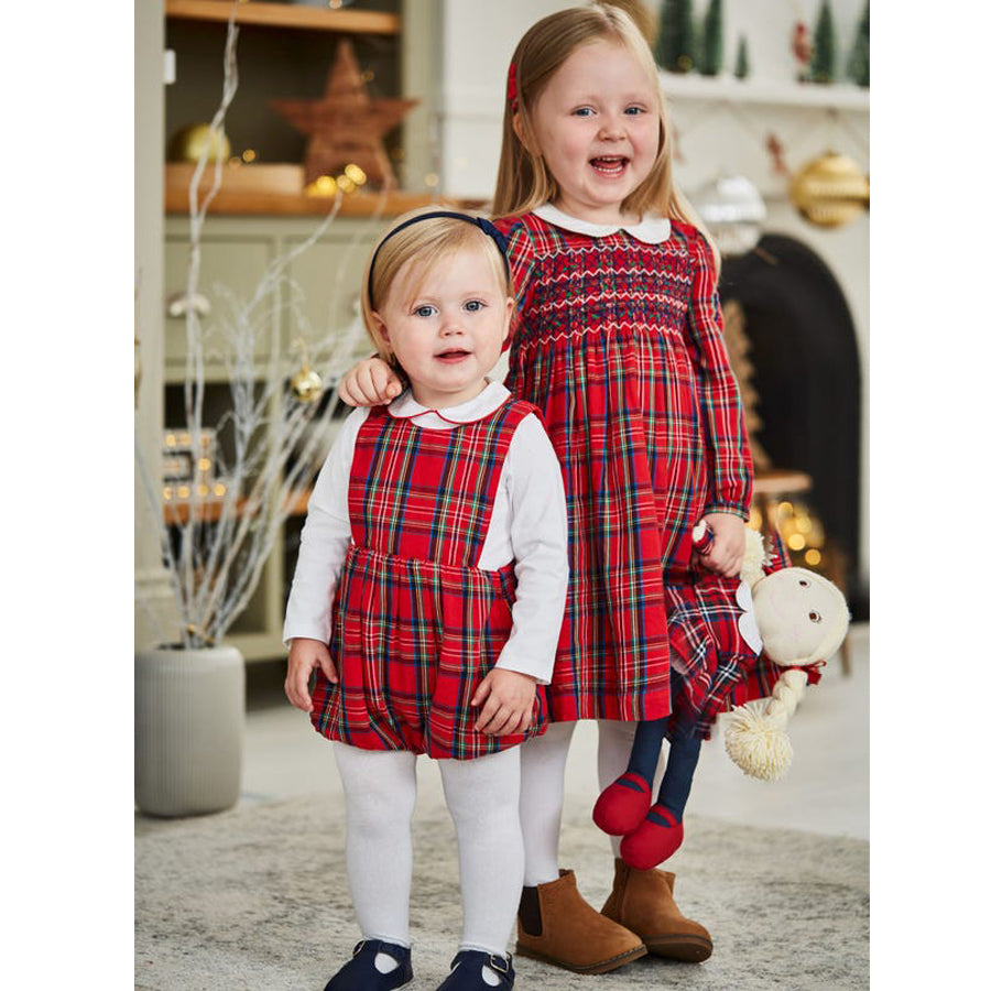 red tartan party dress Vintage Christmas Plaid Dress A-Line Knee Length Party Tartan Dresses YW243106