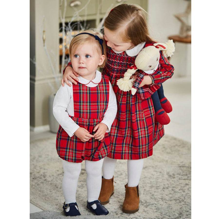 Red Tartan Smocked Party Dress, 18-24M Red Tartan Smocked Party Dress, 18-24M