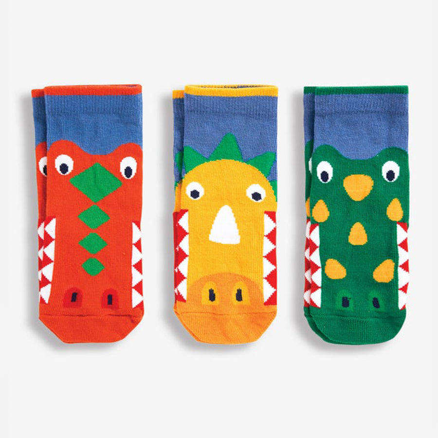3-Pack Snappy Dino Socks-JoJo Maman Bebe-Joanna's Cuties