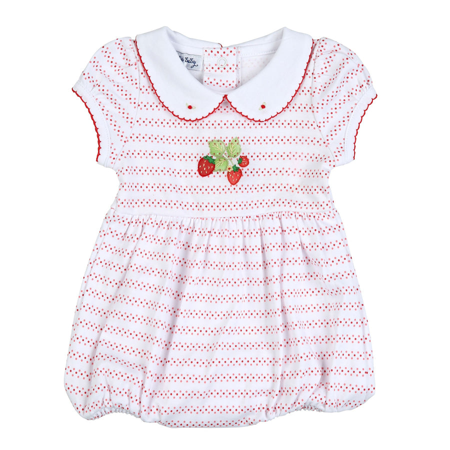 So Berry Cute Collared Girl Bubble-OVERALLS & ROMPERS-Magnolia Baby-Joannas Cuties