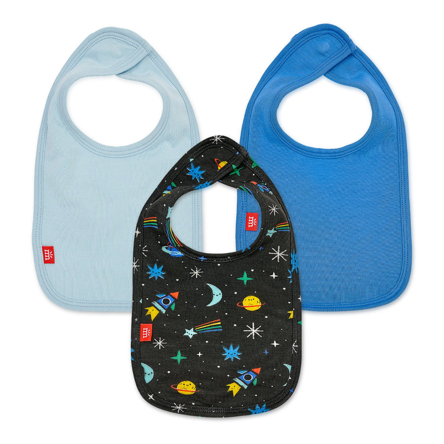 Space Chase Modal Magnetic 3 Pack Bibs-Magnetic Me-Joanna's Cuties