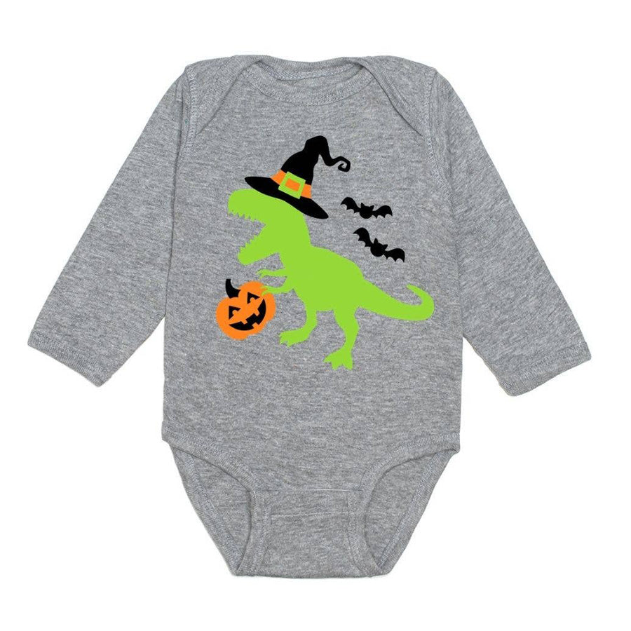 Spookysaurus Long Sleeve Bodysuit- Halloween Baby Bodysuit-Sweet Wink-Joanna's Cuties