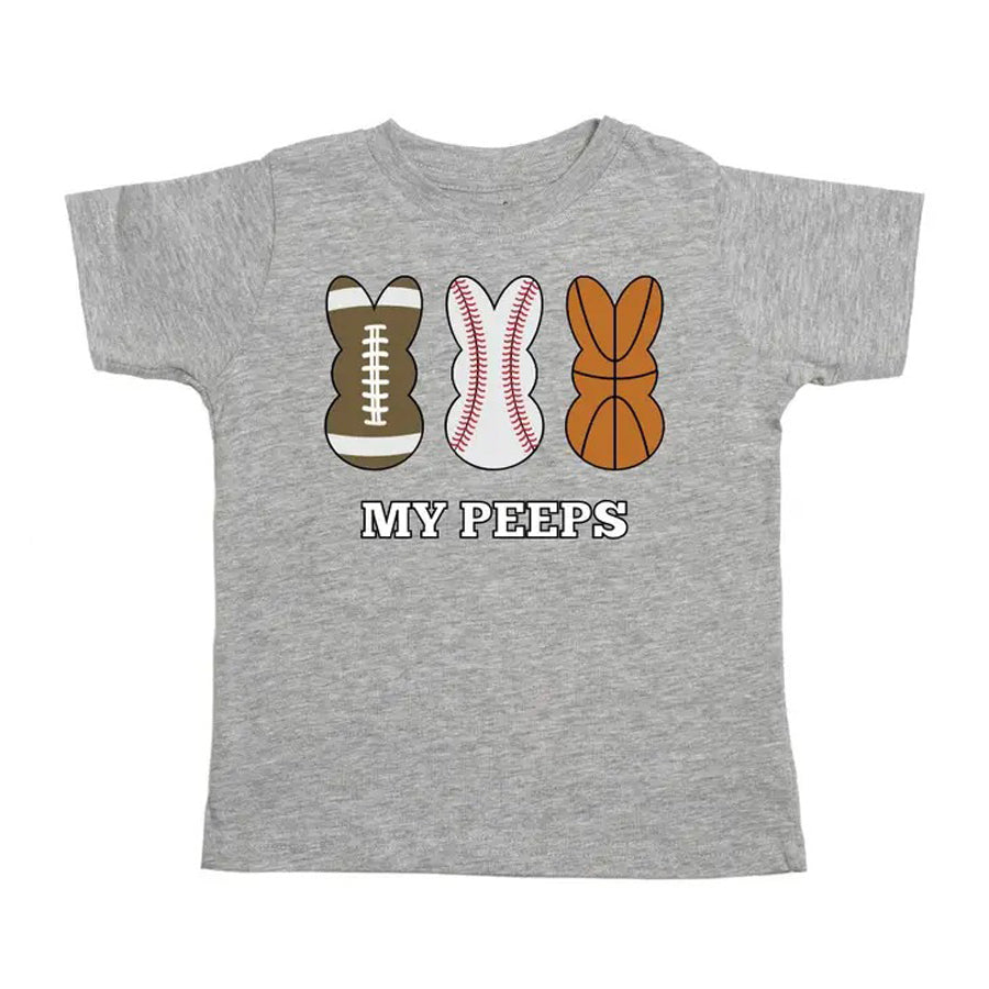 Sports Peeps Short Sleeve Shirt - Kids Easter Tee-TOPS-Sweet Wink-Joannas Cuties