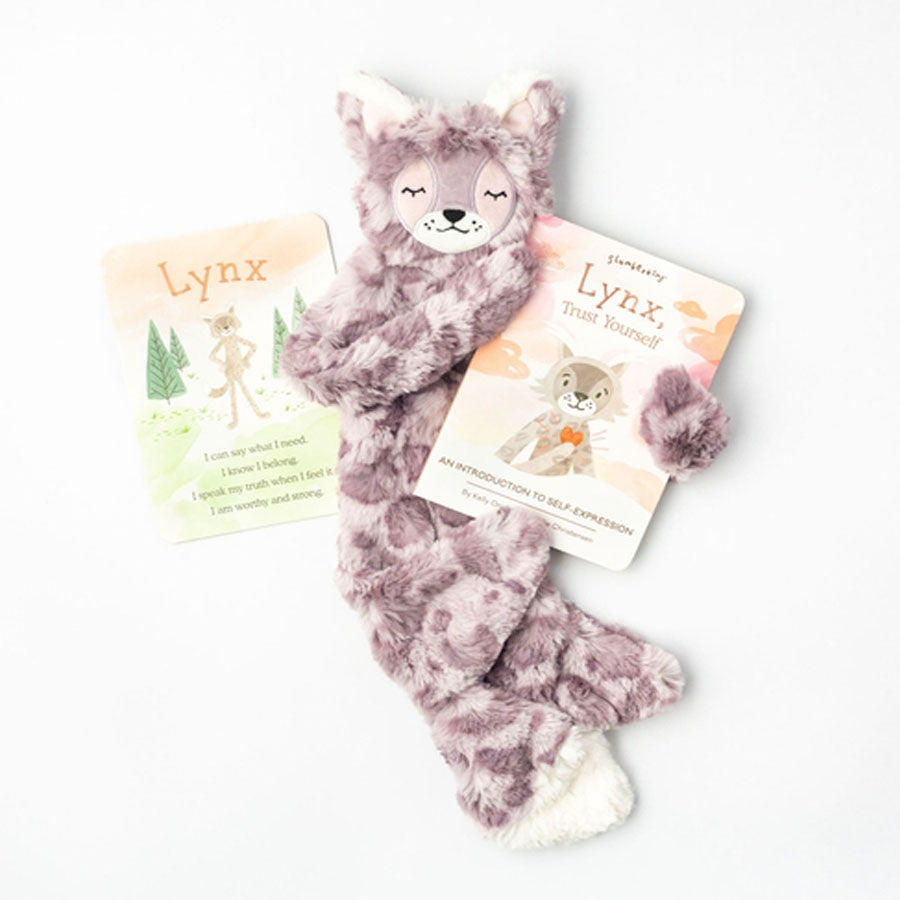 Spotted Lavender Lynx Snuggler - Self Expression-SOFT TOYS-Slumberkins-Joannas Cuties
